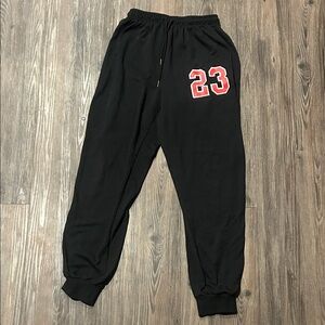 Black Joggers with Red Number 23